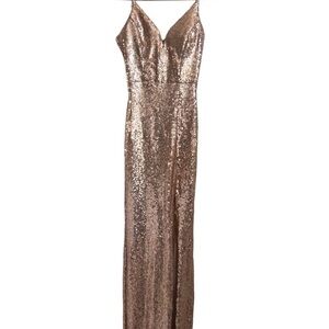 B. Smart Glittering Gold Maxi Dress